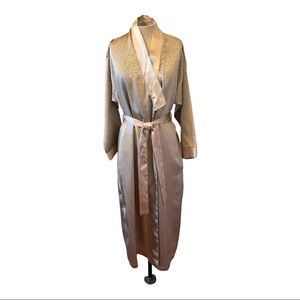 Cinema Avocado Reptile Print Silky Robe Size Small